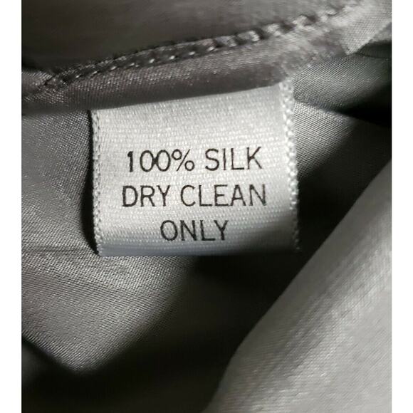 MORGANE LE FAY Gray 100% Silk Sleeveless Asymmetrical Top Blouse Vest Size XS - Picture 9 of 10